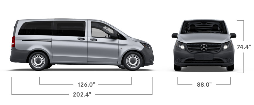 passenger van dimensions