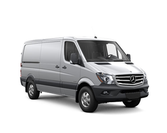 Sprinter 3500Cargo van on white background.