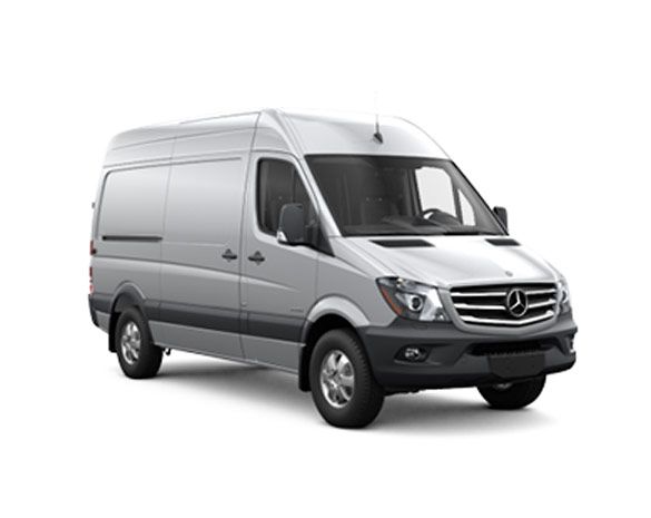 Sprinter 3500Cargo van on white background.