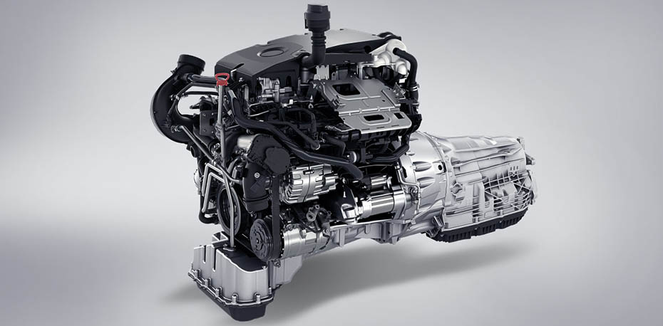 View of 2.0 liter 4-cylinder turbo gasoline engine.