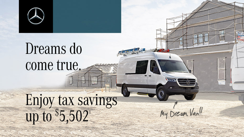 Small catering business owner working with his Mercedes-Benz Sprinter Van.