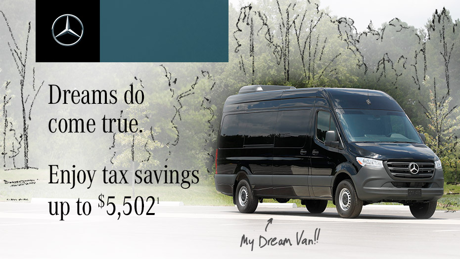 Small catering business owner working with his Mercedes-Benz Sprinter Van.