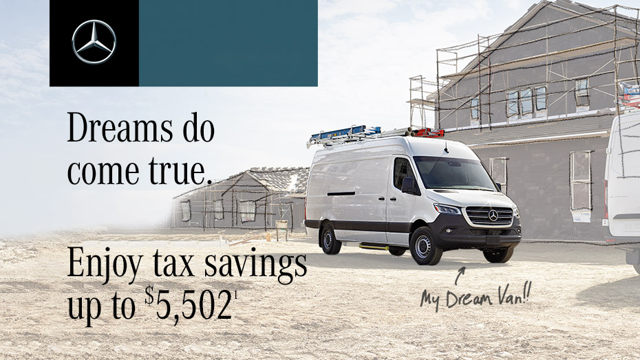 Small catering business owner working with his Mercedes-Benz Sprinter Van.